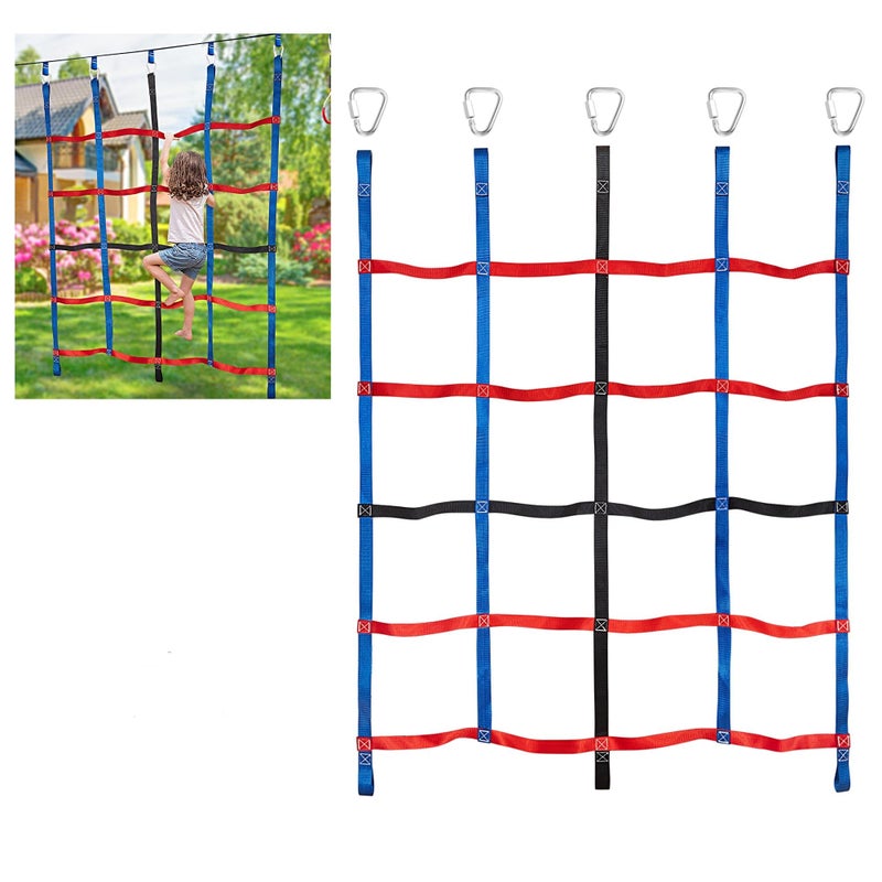 MONT PLEASANT Climbing Net for Kids Outdoor, Climbing Cargo Net, Playground Accessories, Kids Climbing Net Swingset Accessories for Jungle Gyms Playground Obstacle Course Training for Outdoor - Image 1